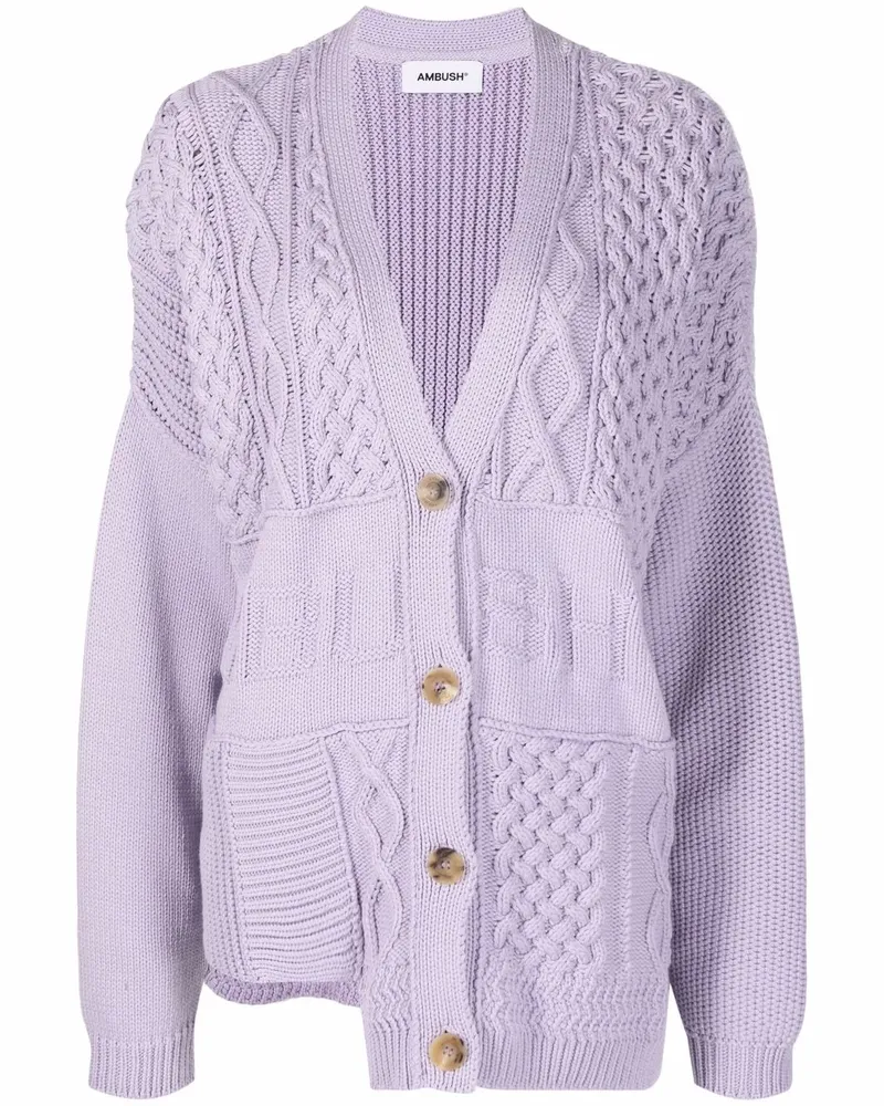 AMBUSH Cardigan im Patchwork-Look - Violett Violett