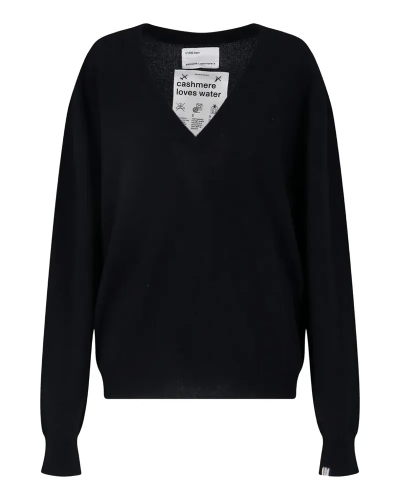 extreme cashmere Nº 492 Ben Pullover mit V-Ausschnitt - Schwarz Schwarz