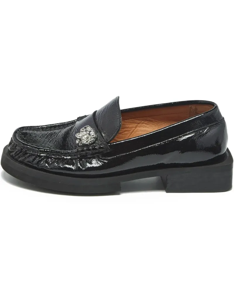 Ganni Loafer mit Kristallen - Schwarz Schwarz