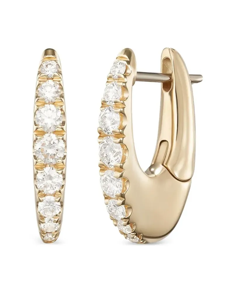 Melissa Kaye 18kt Lulu Gelbgoldcreolen mit Diamanten Gold
