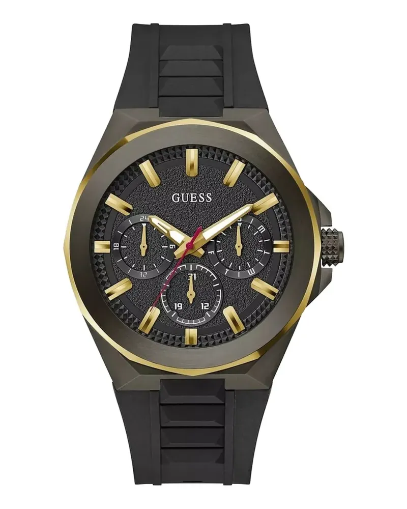 Guess round-shape 46mm watch - Schwarz Schwarz