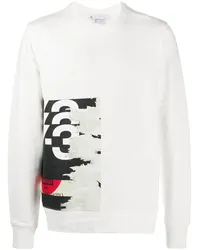 Y-3 Langarmshirt mit grafischem Print Weiß