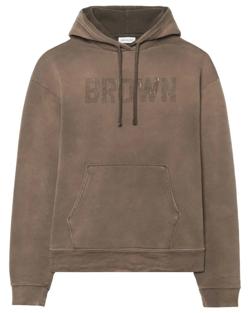 John Elliott + Co Hoodie mit Rush Brown-Print Braun