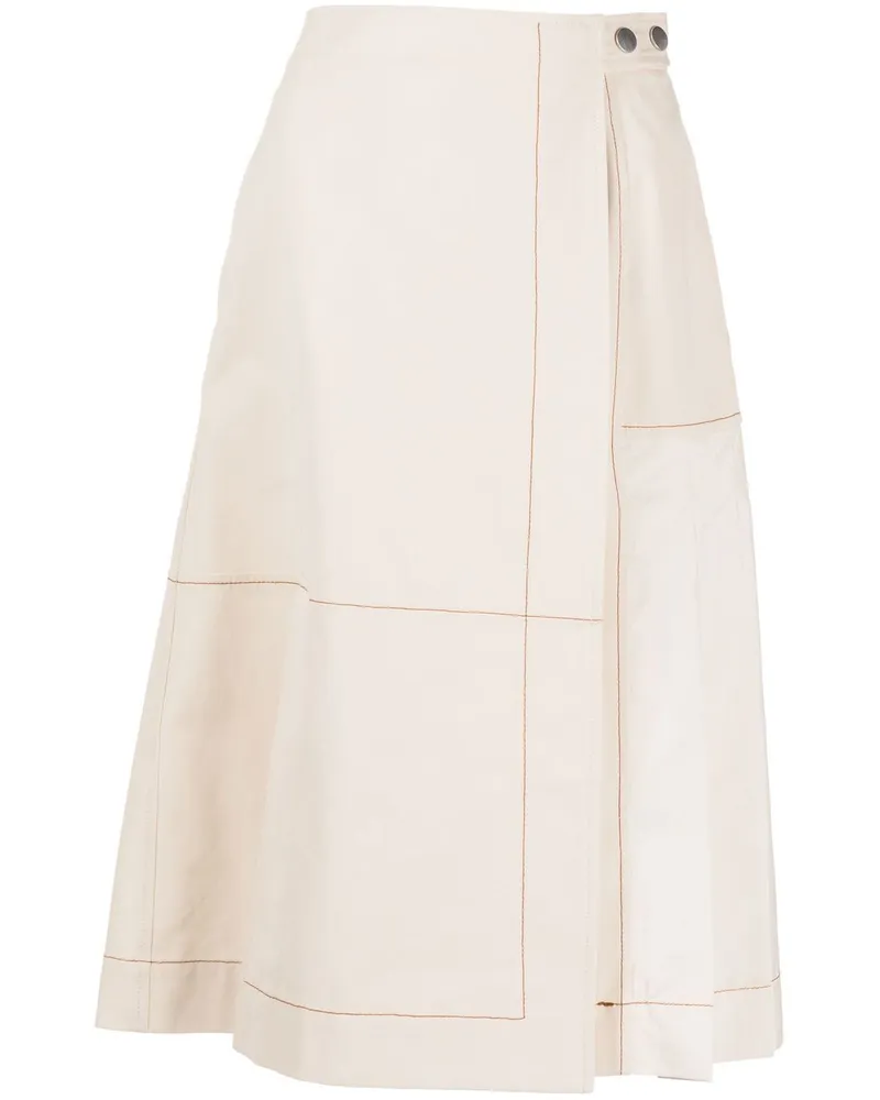 3.1 phillip lim Midirock mit Falten - Nude Nude
