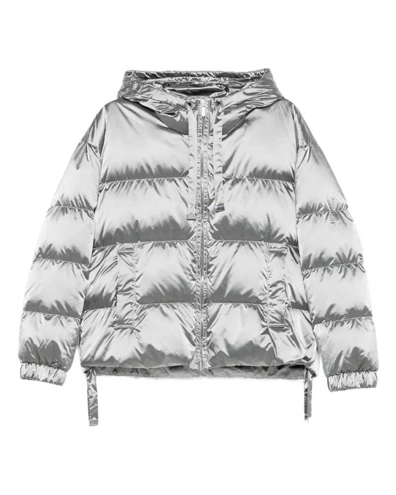 Max Mara Gefütterte Kapuzenjacke - Grau Grau