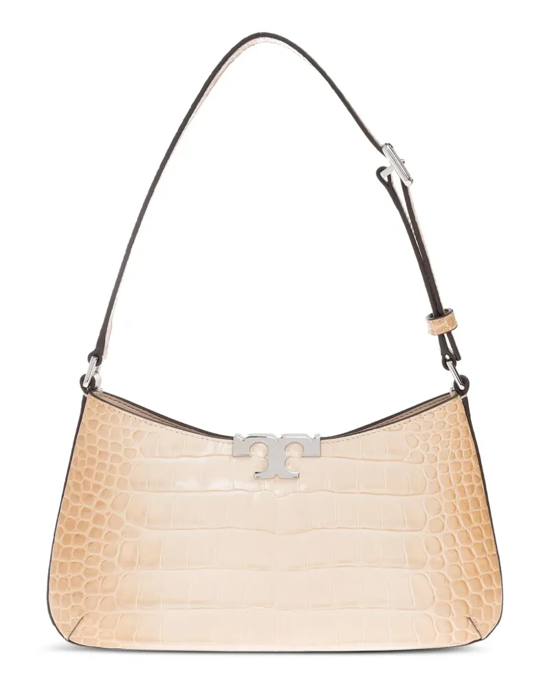 Tory Burch Eleanor Schultertasche mit Kroko-Effekt - Nude Nude