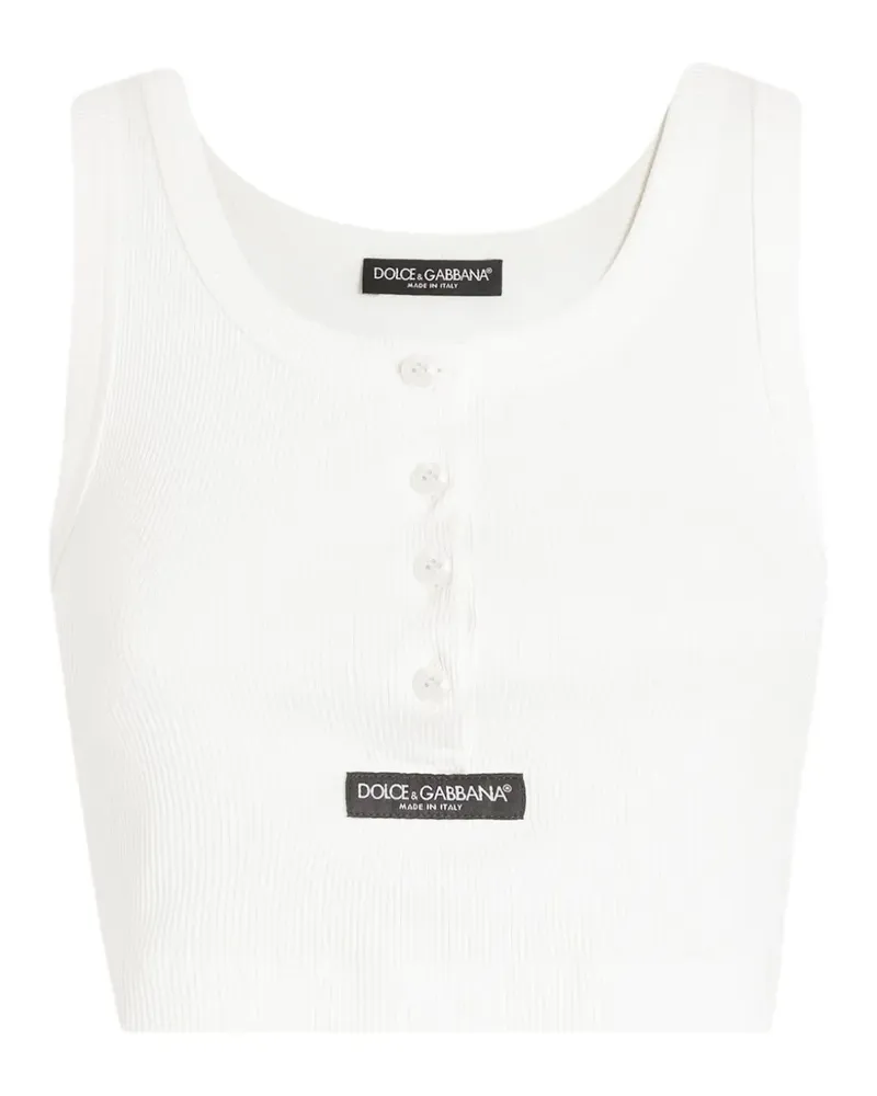Dolce & Gabbana Geripptes Tanktop - Weiß Weiß