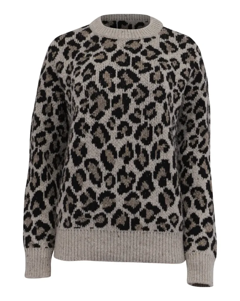 Alanui animal print crewneck sweater - Nude Nude