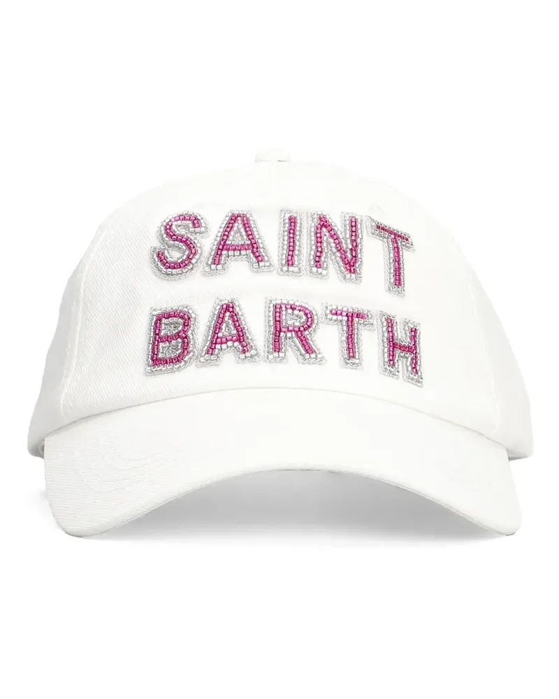 MC2 Saint Barth Baseballkappe mit Logo-Patch - Weiß Weiß