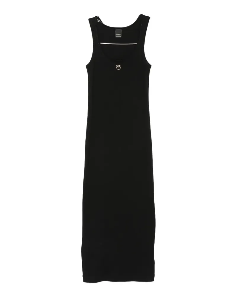 Pinko ribbed midi dress - Schwarz Schwarz