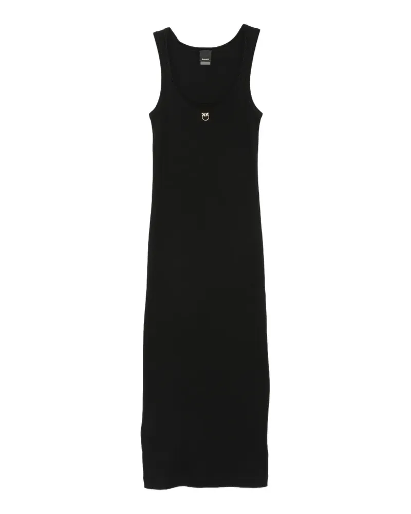 Pinko ribbed midi dress - Schwarz Schwarz