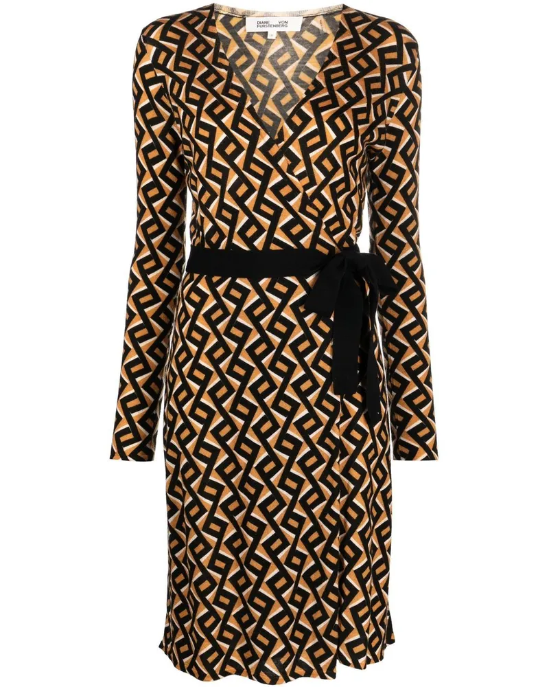 Diane von Furstenberg Kleid mit Zickzackmuster - Braun Braun
