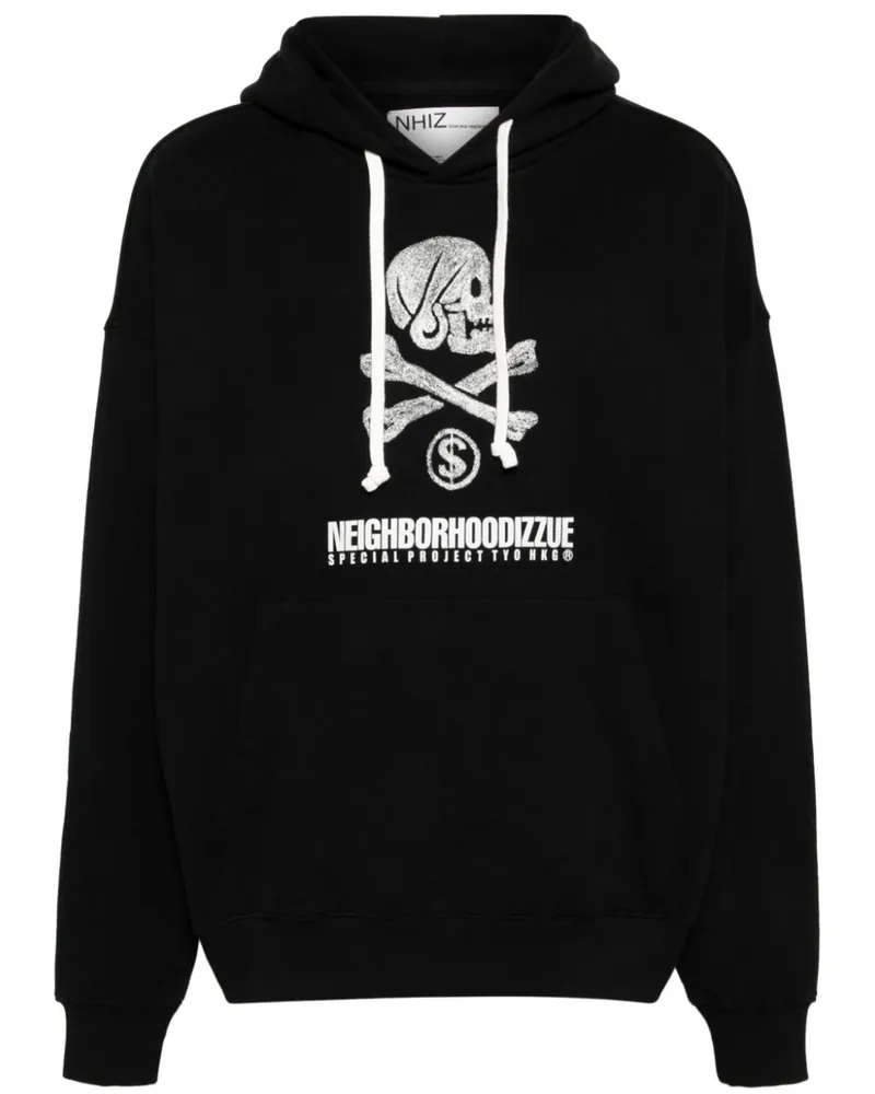 Izzue Hoodie mit grafischem Print - Schwarz Schwarz