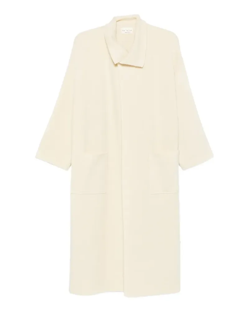 MA'RY'YA patch-pocket knit coat - Weiß Weiß