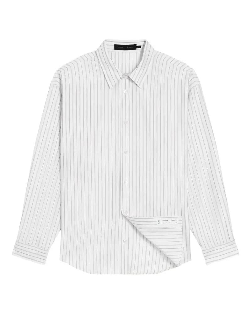 Proenza Schouler Gestreiftes Louis Hemd - Weiß Weiß