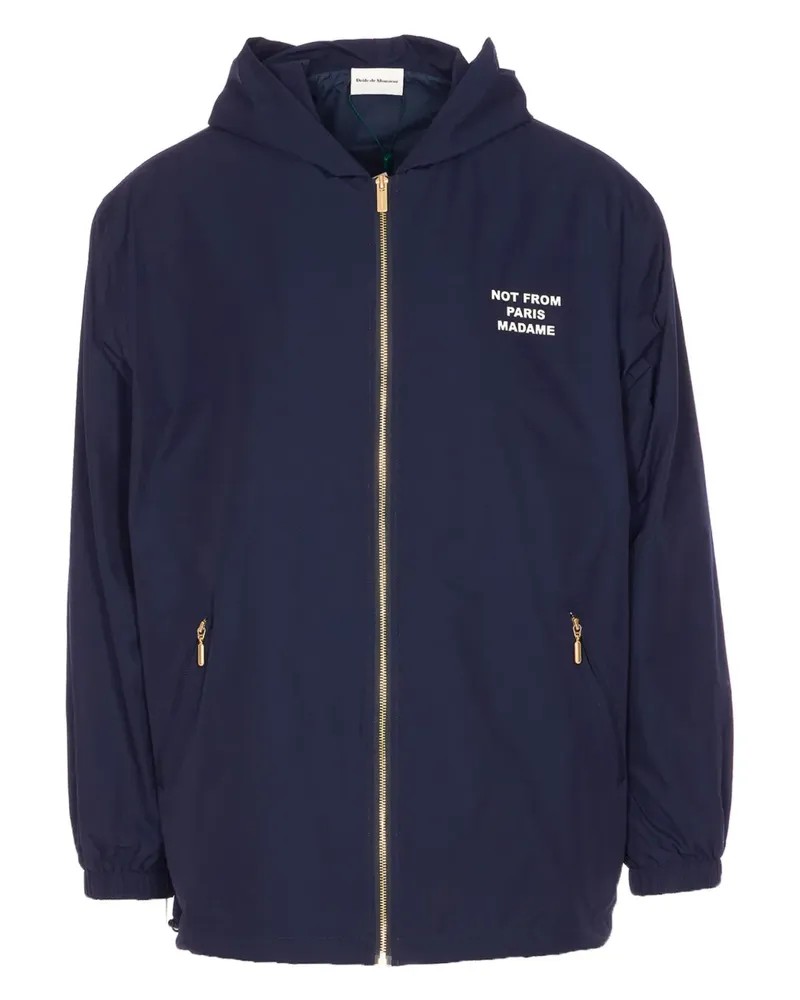 Drôle de Monsieur Jacke mit Slogan - Blau Blau