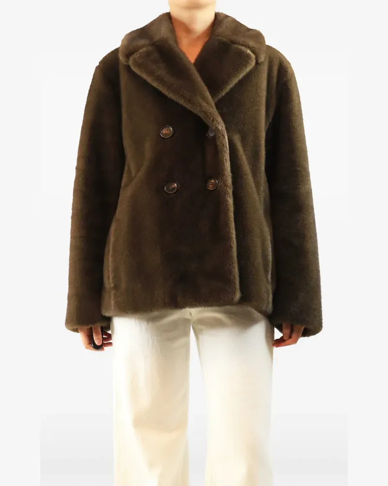 Max Mara Laura faux-fur jacket - Braun Braun