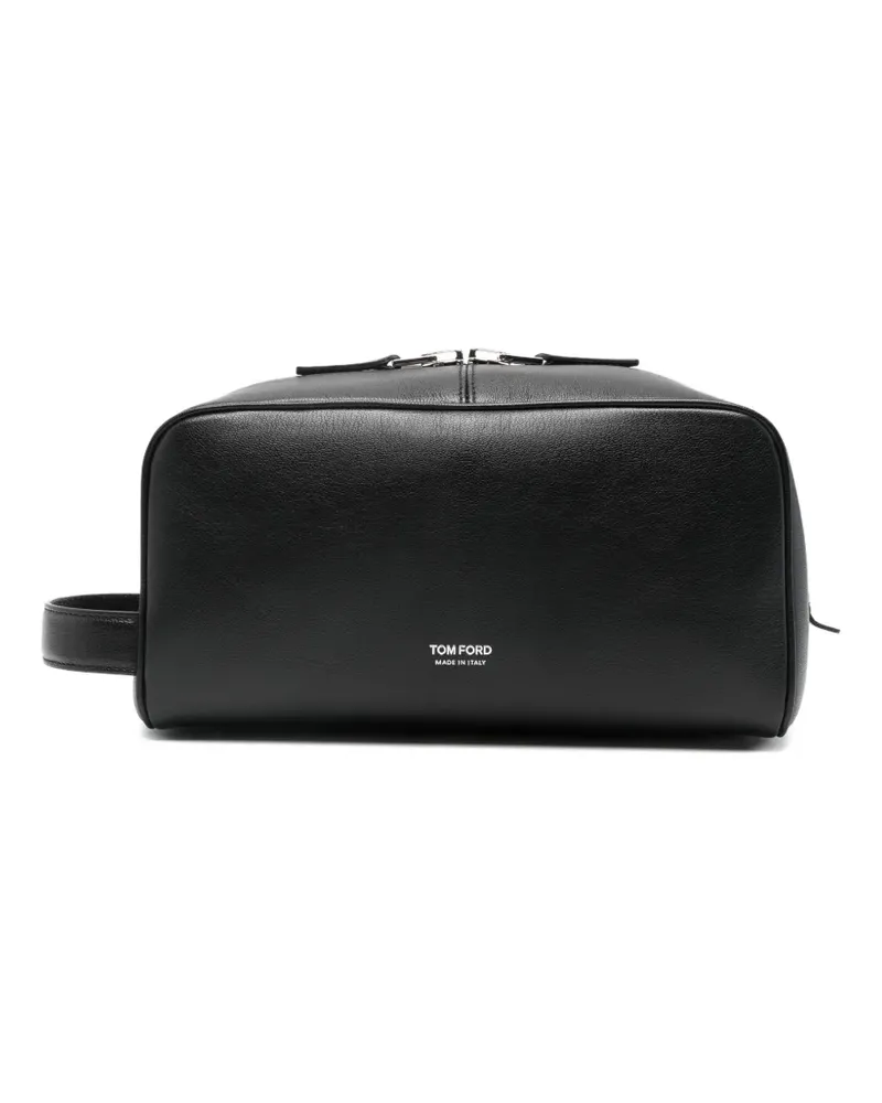 Tom Ford Kulturbeutel aus Leder - Schwarz Schwarz