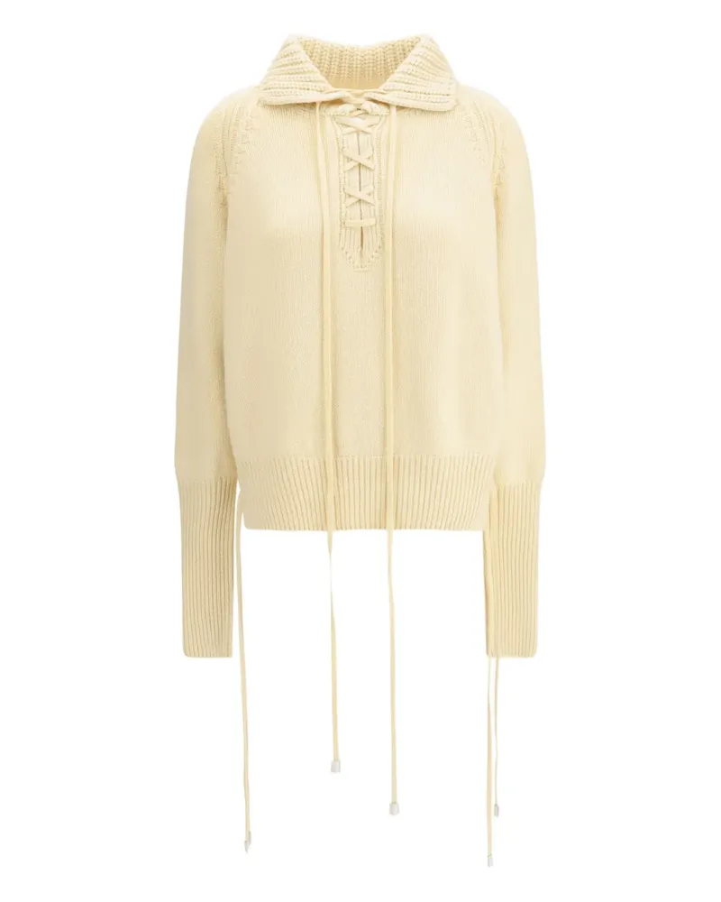 Ermanno Scervino lace-up sweater - Nude Nude
