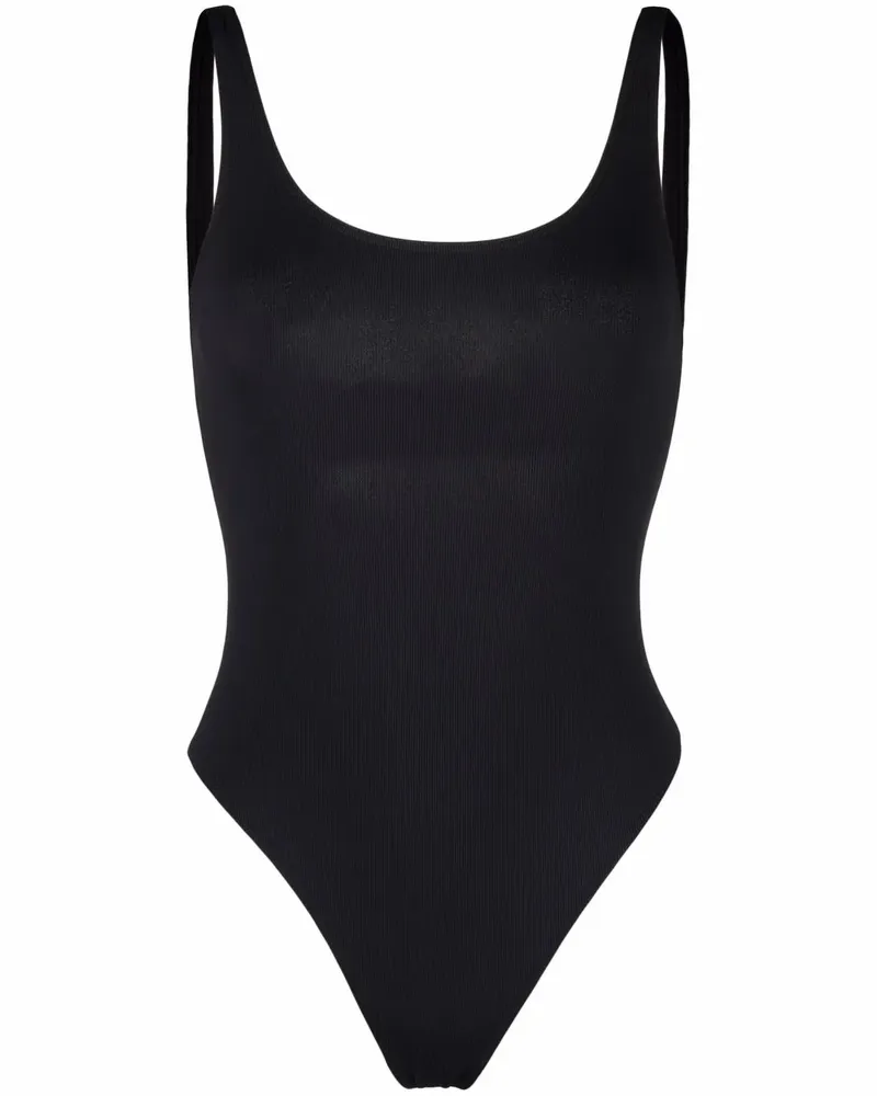 Palm Angels Badeanzug mit Logo-Print - Schwarz Schwarz