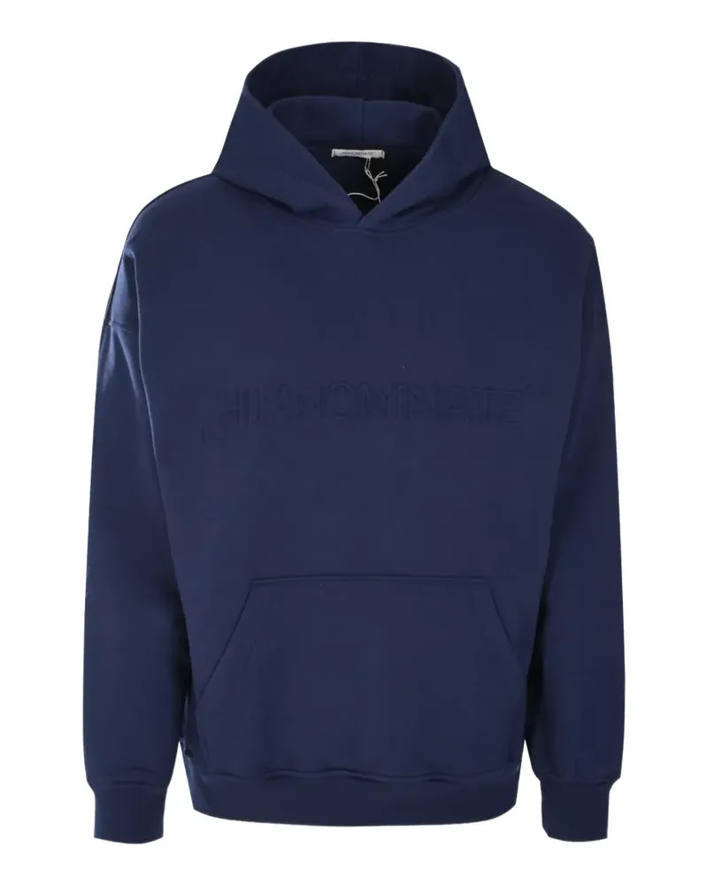 HINNOMINATE embossed fleece hoodie - Blau Blau