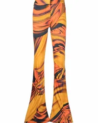 ATTICO Ausgestellte Hose mit abstraktem Print Orange