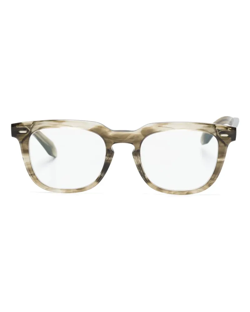 Oliver Peoples Afton Brille mit eckigem Gestell - Grün Grün
