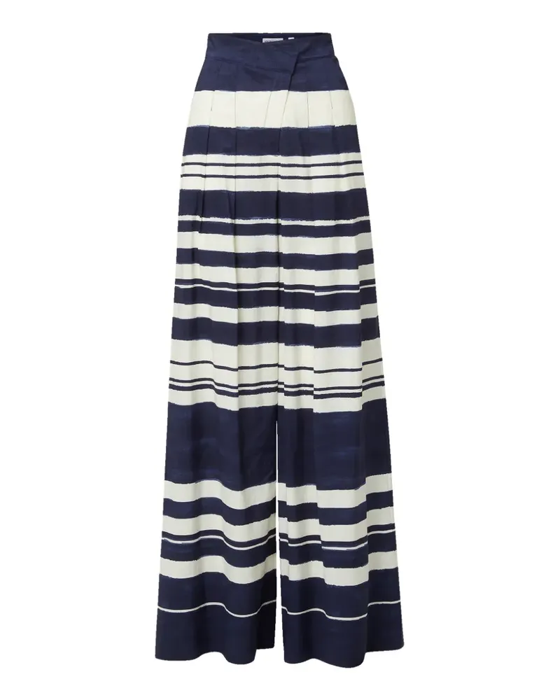 Veronica Beard Heron striped trousers - Blau Blau