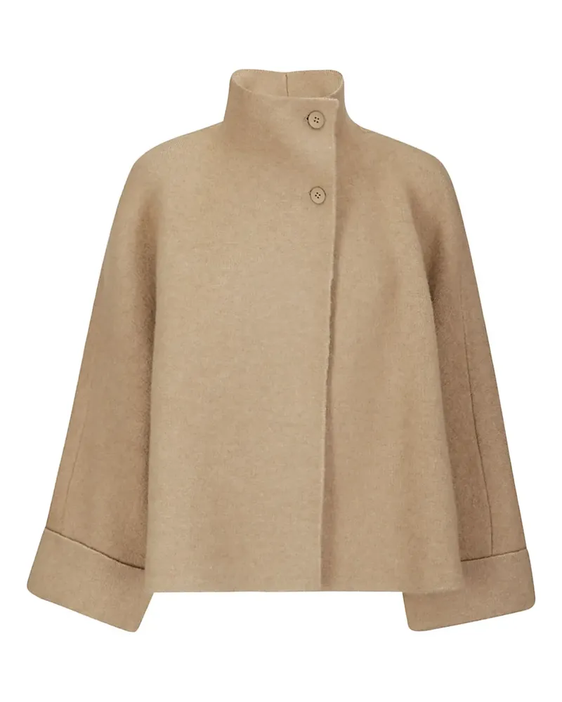 Boboutic Doppelreihige Jacke mit Stehkragen - Braun Braun