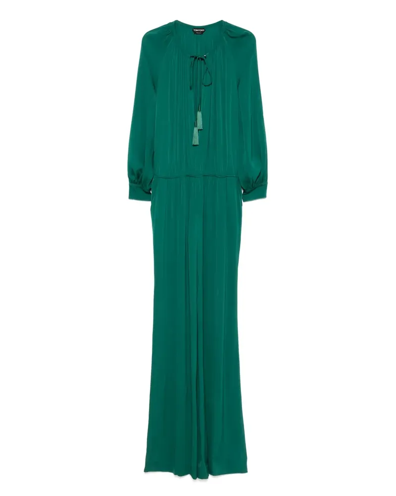 Tom Ford Jumpsuit mit Schleifenkragen - Grün Grün