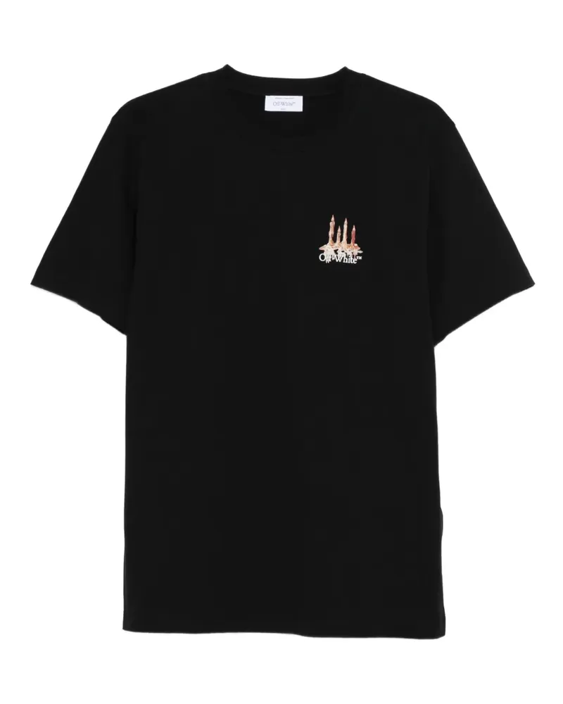 OFF-WHITE T-Shirt mit grafischem Print - Schwarz Schwarz