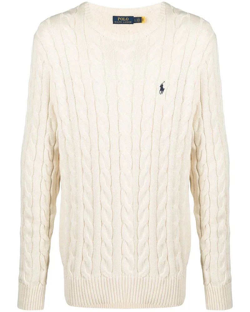 Ralph Lauren Pullover mit Zopfmuster - Nude Nude