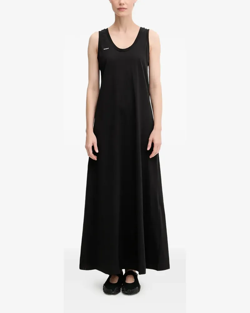 PANGAIA U-neck maxi dress - Schwarz Schwarz