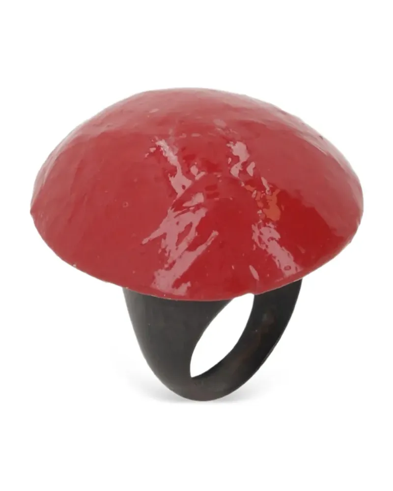 Maria Calderara Ring aus Kunstharz - Rot Rot