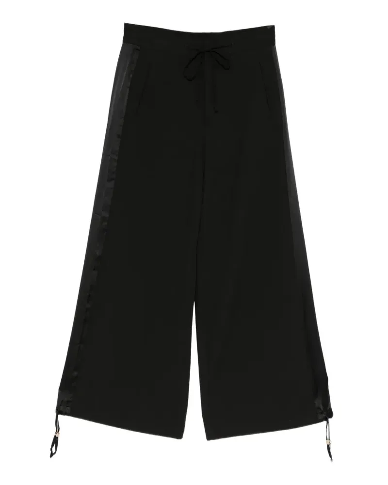 Cynthia Rowley Hose mit Kordelzug und Satinstreifen - Schwarz Schwarz