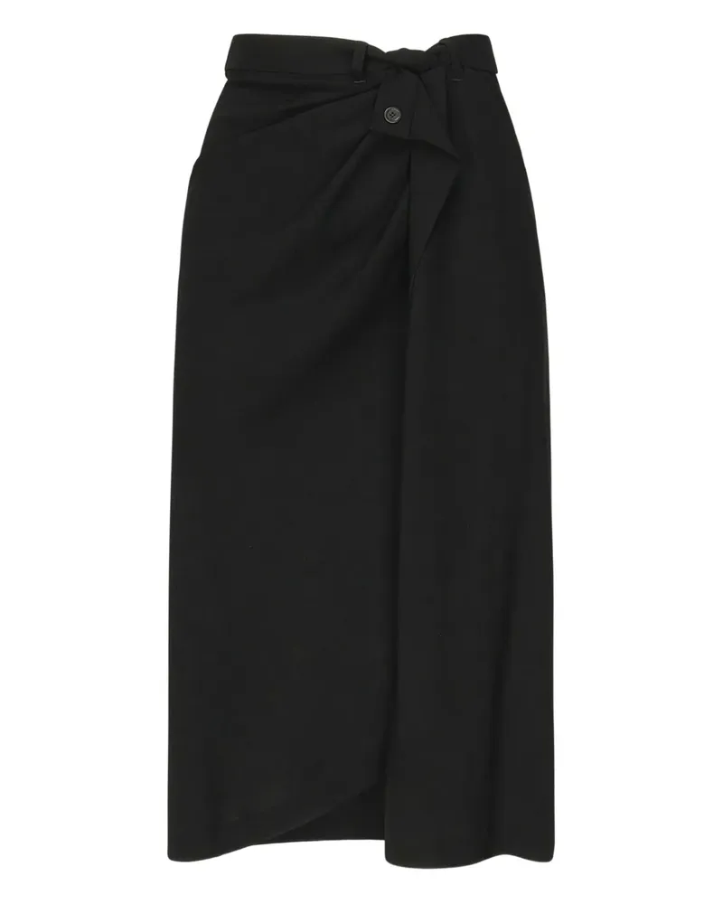 Balenciaga Maxirock mit Knoten - Schwarz Schwarz