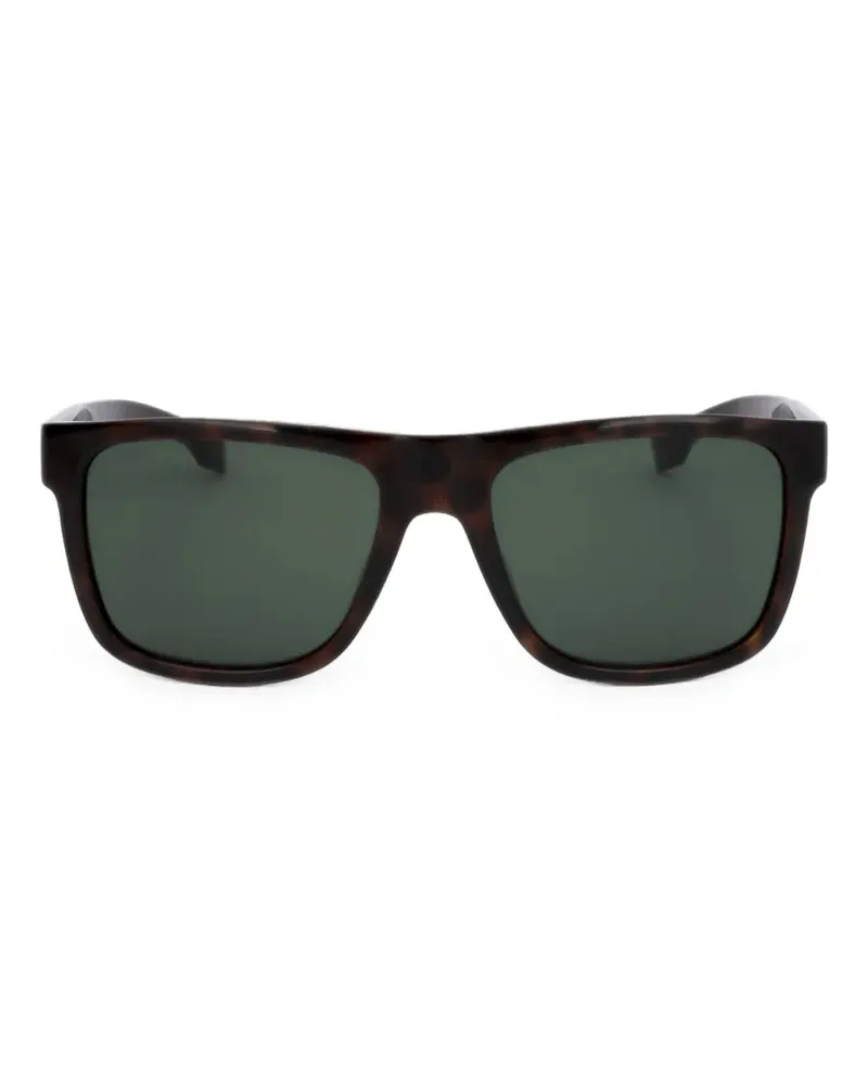 HUGO BOSS tortoiseshell-effect square-frame sunglasses - Braun Braun