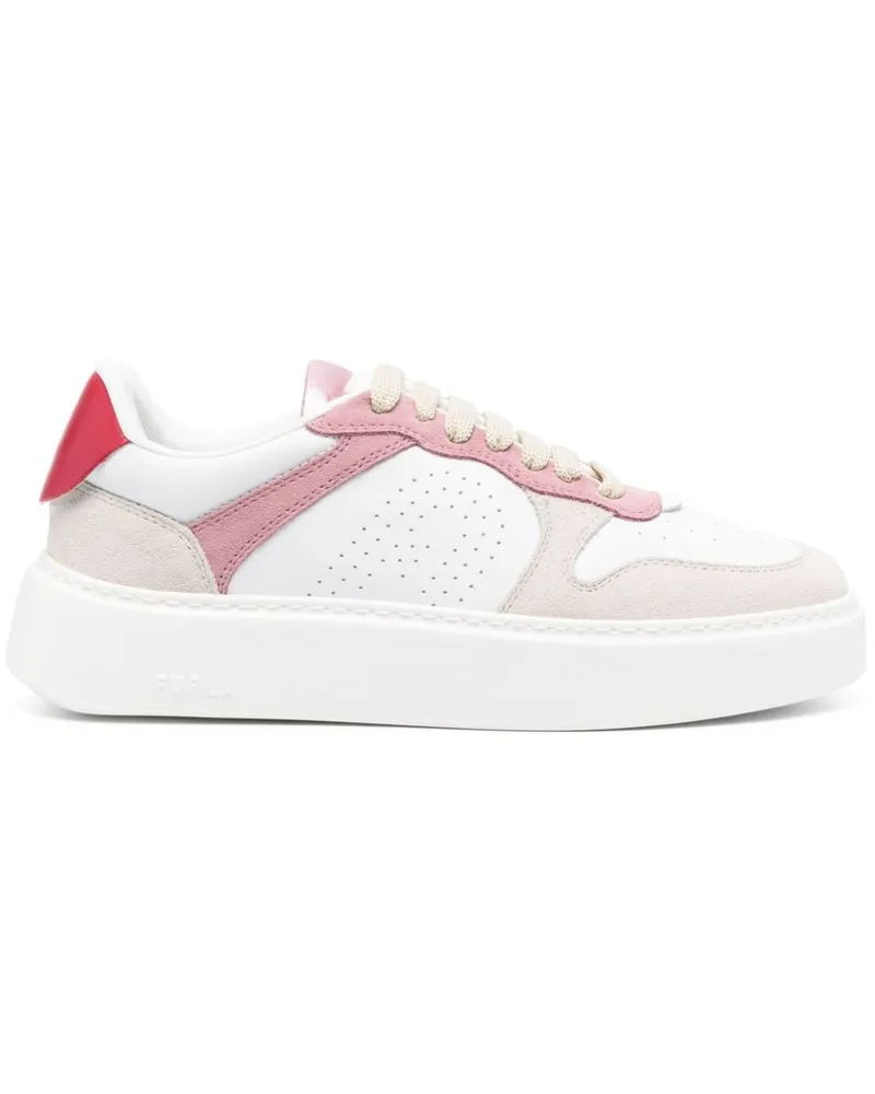 Furla Sport Sneakers in Colour-Block-Optik - Weiß Weiß