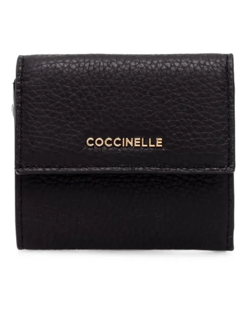 Coccinelle Metallic Soft Portemonnaie - Schwarz Schwarz
