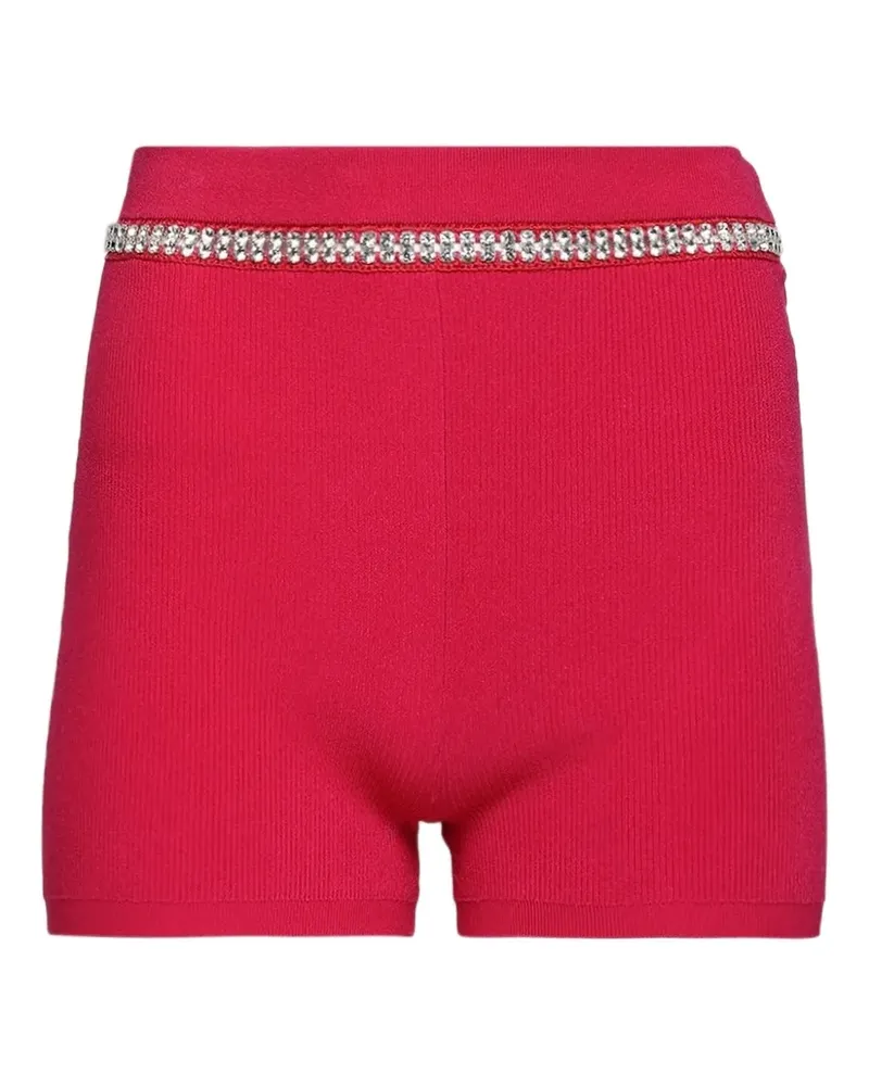 Paco Rabanne crystal-embellished ribbed shorts - Rosa Rosa