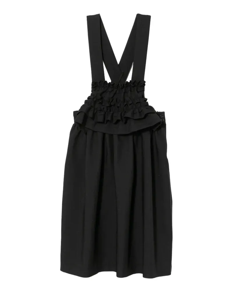 Comme des Garçons Kleid mit Rüschen - Schwarz Schwarz