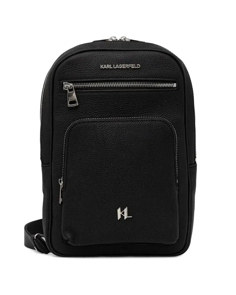 Karl Lagerfeld Gürteltasche mit Logo-Schild - Schwarz Schwarz