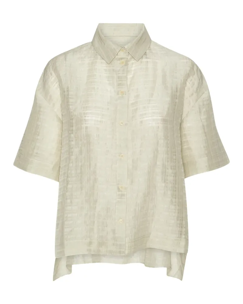 Henrik Vibskov buttoned short-sleeve top - Nude Nude