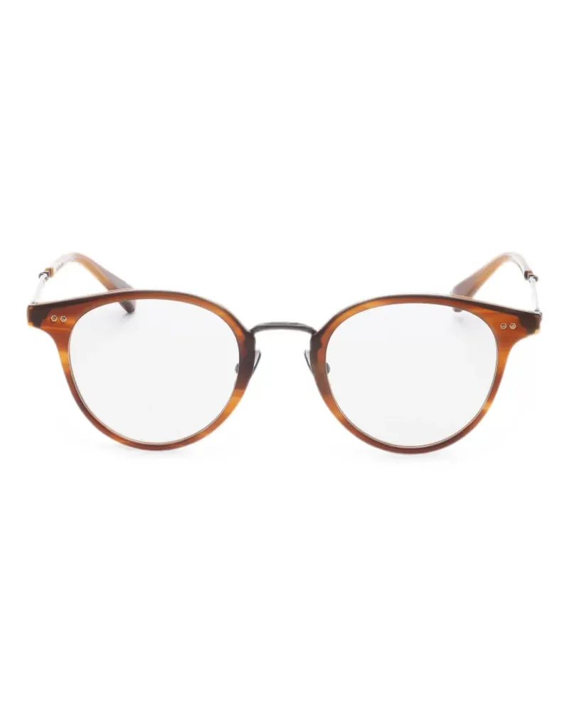 Garrett Leight Runde Marmont Sonnenbrille - Braun Braun