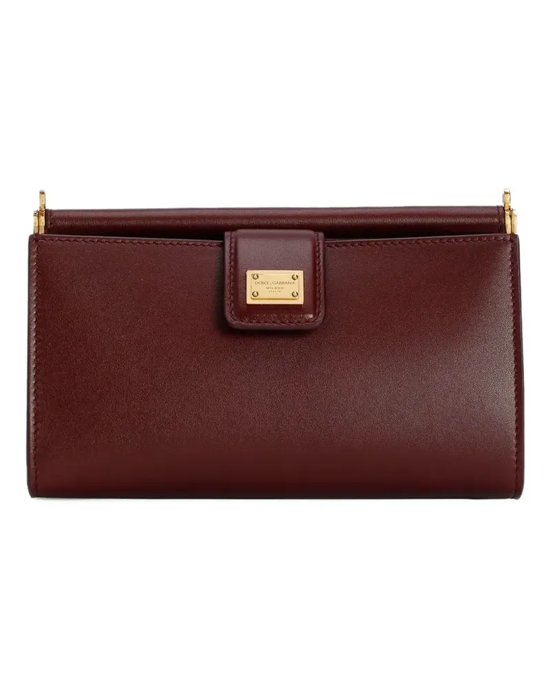 Dolce & Gabbana Schultertasche aus Leder - Rot Rot