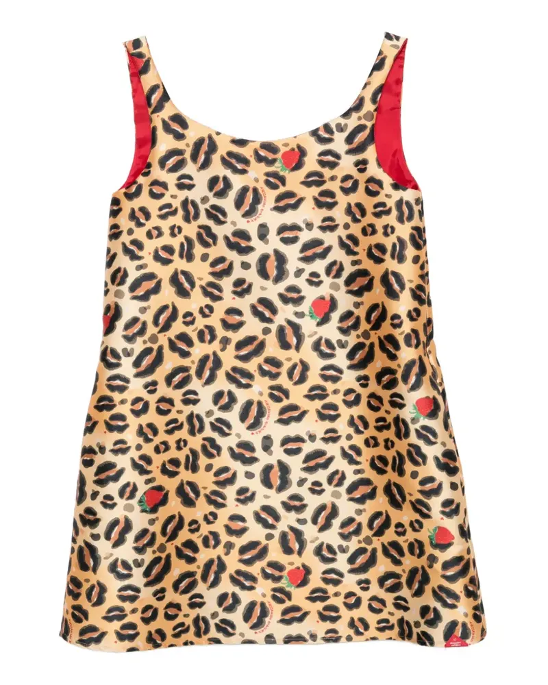 Alessandro Enriquez animal print sleeveless dress - Nude Nude