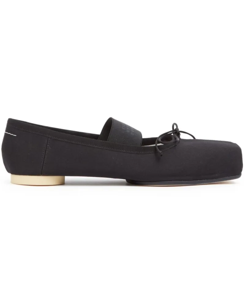 Maison Margiela Ballerinas mit Anatomic Numbers-Motiv - Schwarz Schwarz