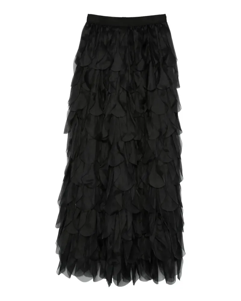 Max Mara Romana tiered ruffled maxi skirt - Schwarz Schwarz