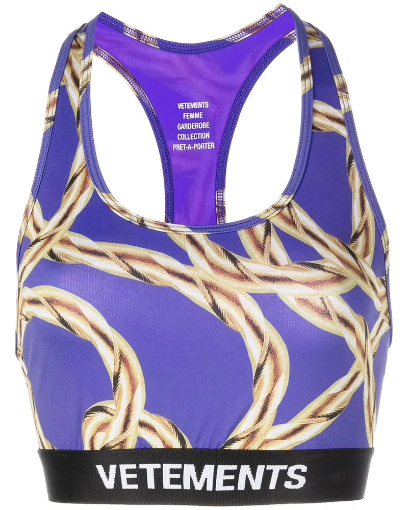 VETEMENTS Klassischer Sport-BH - Violett Violett