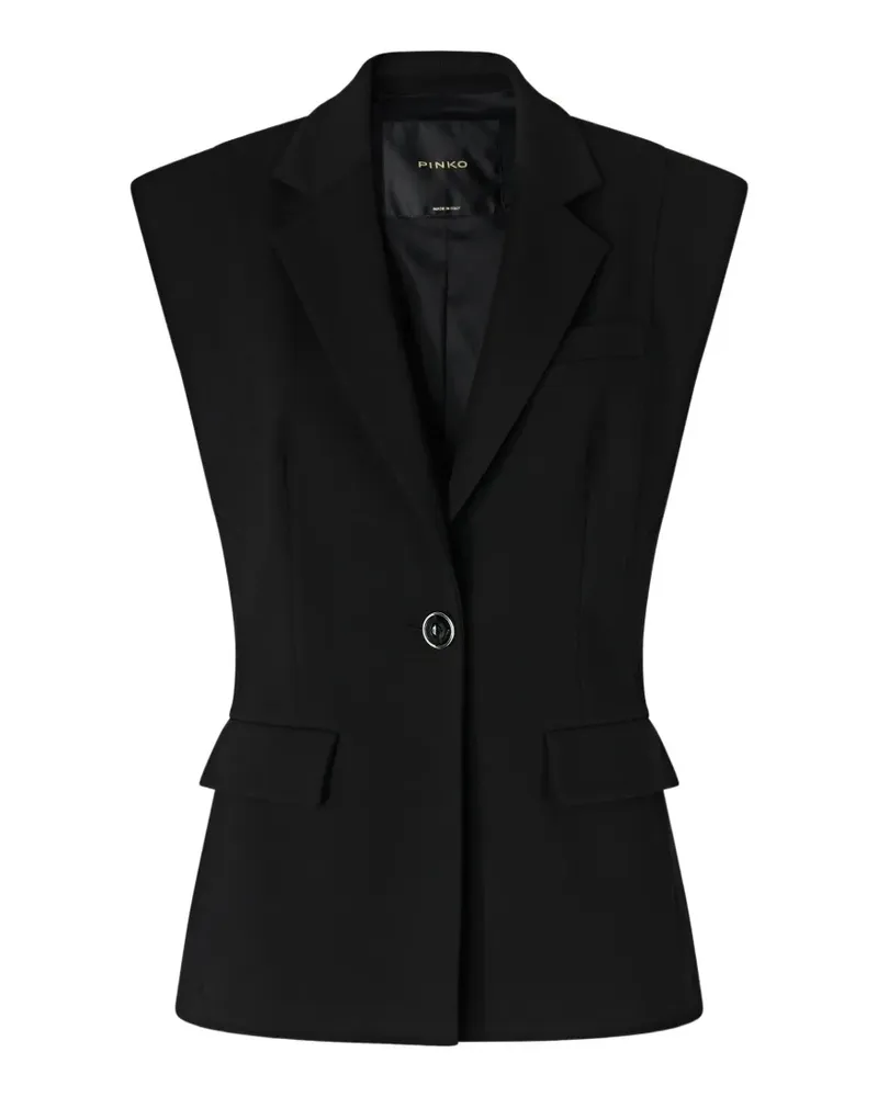 Pinko sleeveless single-breasted waistcoat - Schwarz Schwarz
